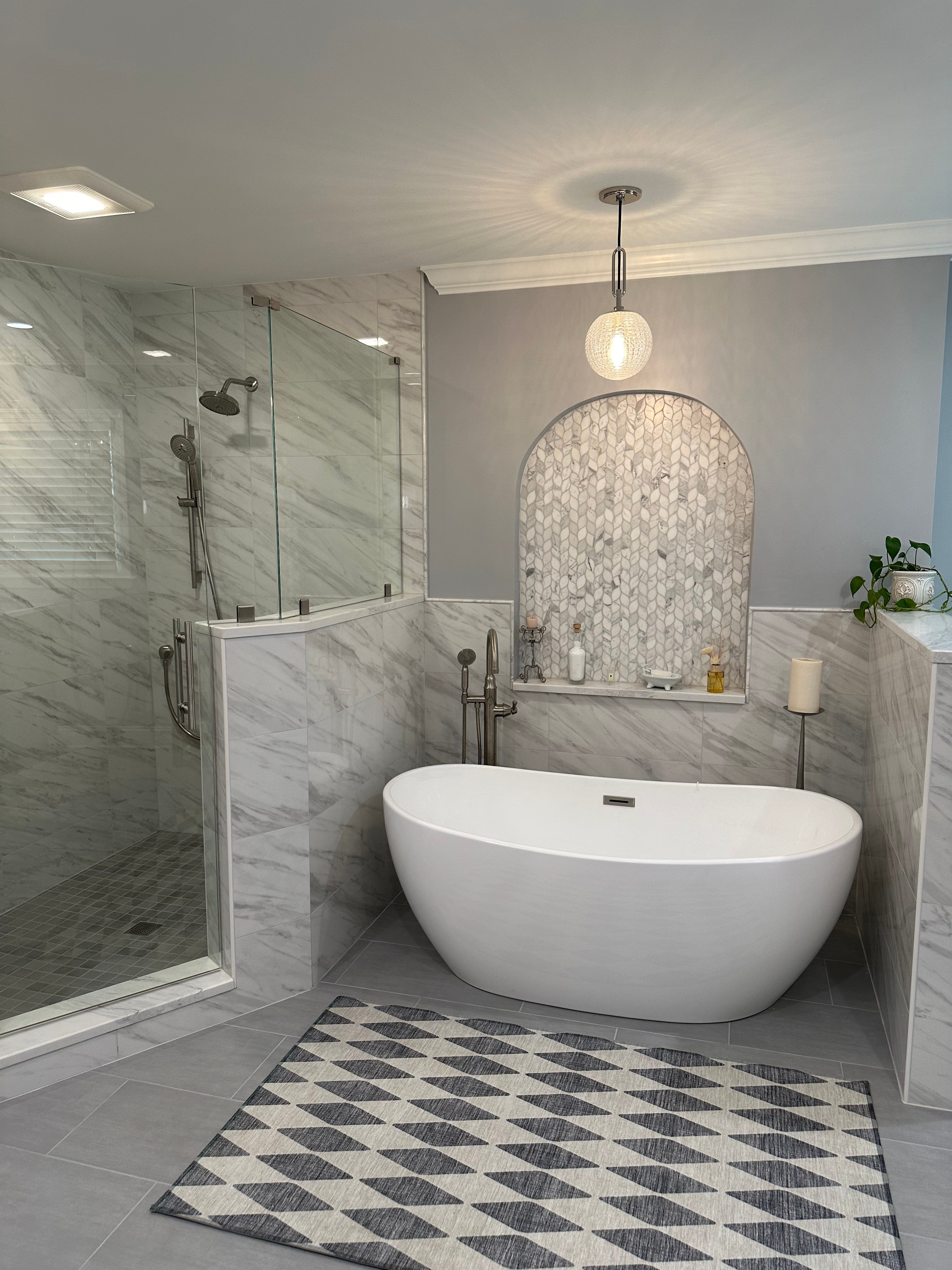Bathroom remodel — frameless glass shower